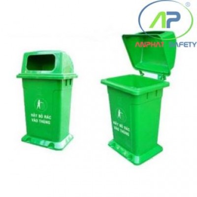 Thùng rác nhựa HDPE nắp hở 95 lít